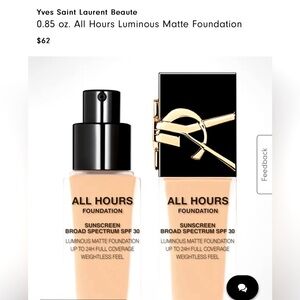 Preloved . . .  YSL All Hours Foundation  |  LW8 Light Warm